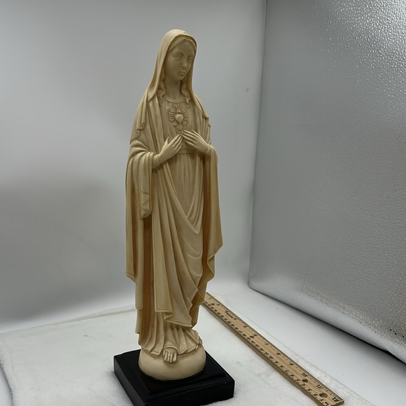 Antique/Vintage Gino Ruggeri Bianchi Sacred Heart of Mary Alabaster Sculpture - Picture 5 of 14